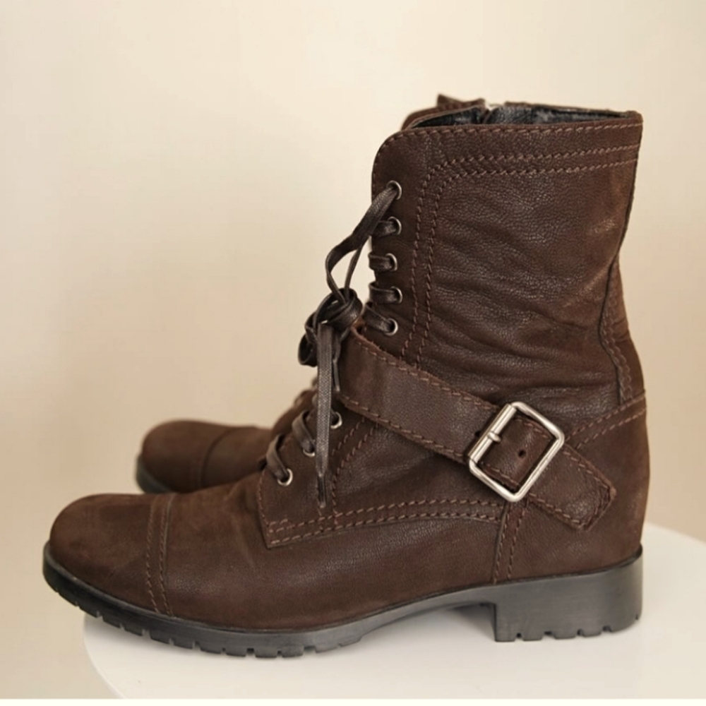 Miu Miu Brown Nubuck Lace Up Ankle Boots Sz 36 US 6 - Picture 8 of 14